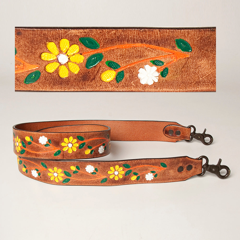 American Darling Hand Tooled Genuine Leather Crossbody Handle Strap for Bags Phone Keychain Wallet Purse Clutch Cellphone