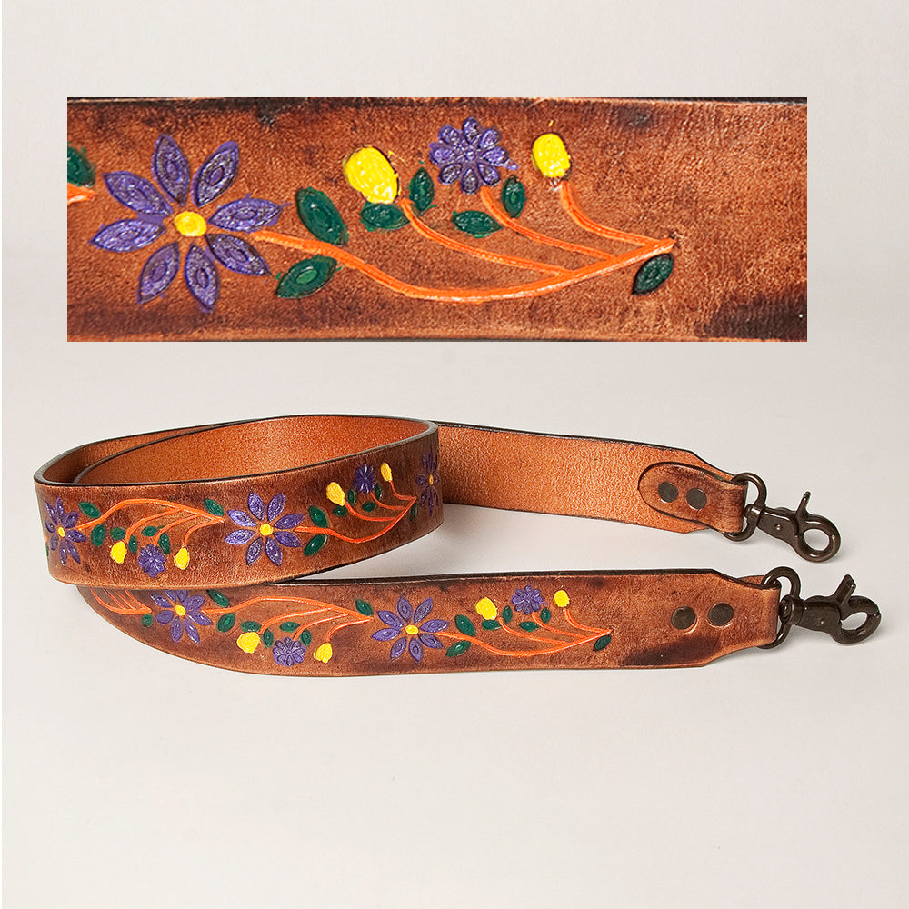 American Darling Hand Tooled Genuine Leather Crossbody Handle Strap for Bags Phone Keychain Wallet Purse Clutch Cellphone