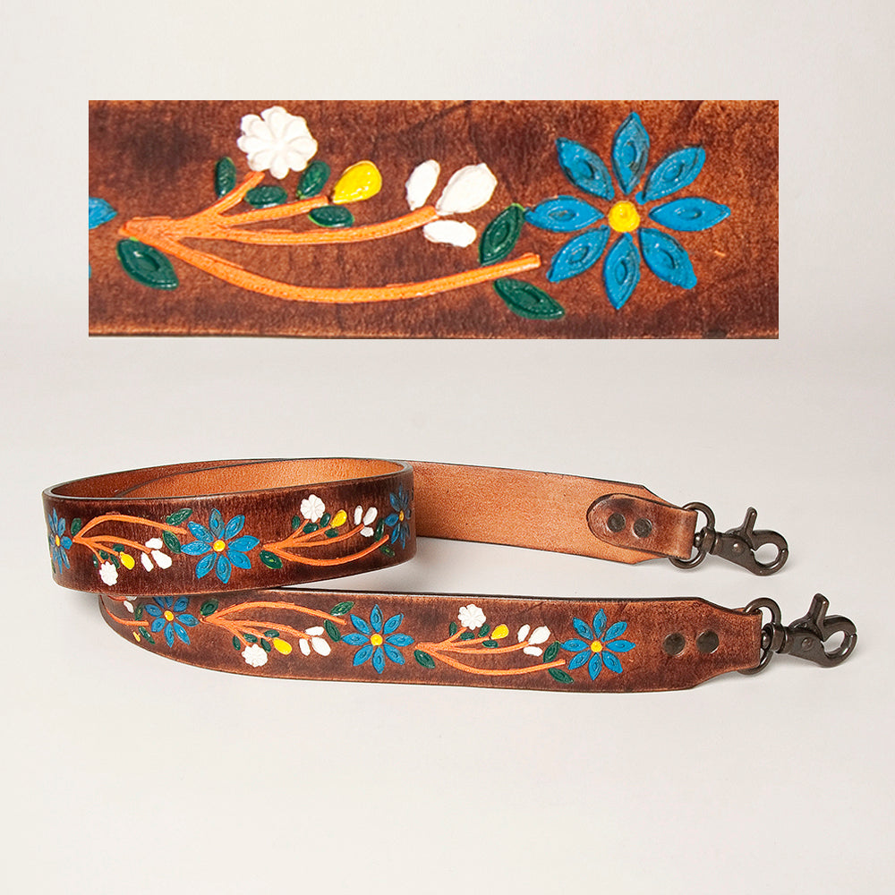 American Darling Hand Tooled Genuine Leather Crossbody Handle Strap for Bags Phone Keychain Wallet Purse Clutch Cellphone