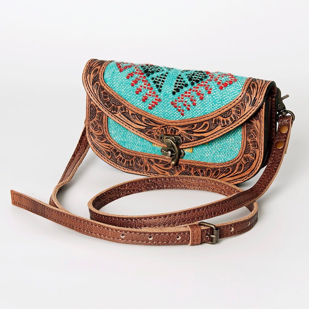 American Darling Cross Body Saddle Blanket Genuine Leather Western Women Bag Handbag Purse | Crossbody for Cute