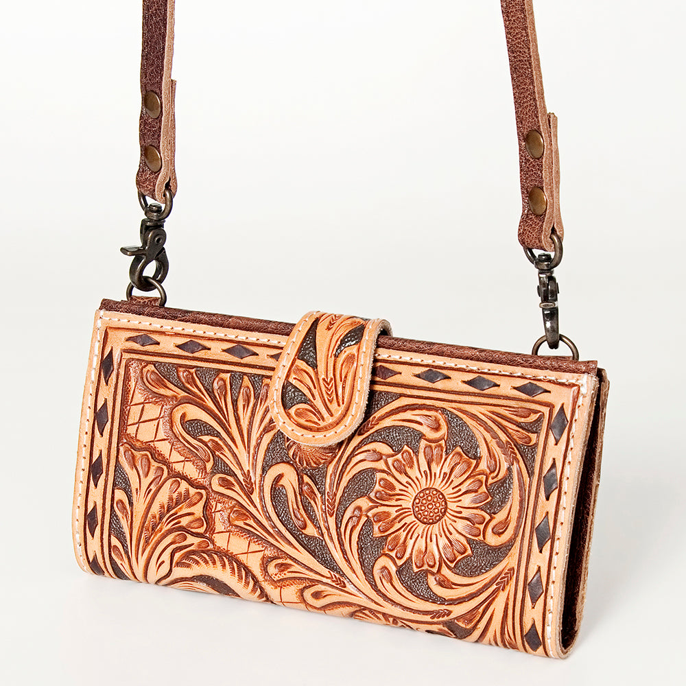 American Darling Small Crossbody Hand Tooled Genuine Leather Western Women Bag Handbag Purse