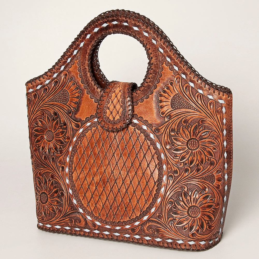 American Darling Tote Hand Tooled Genuine Leather Women Bag Western Handbag Purse