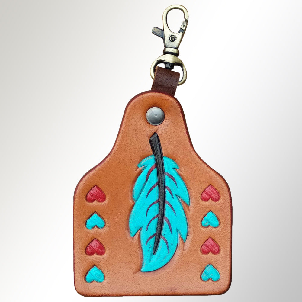 American Darling ADKRX117 Hand Painted Genuine Leather Keyring