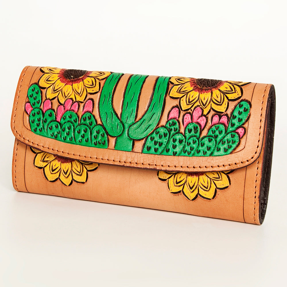 American Darling Wallet Hand Tooled Genuine Leather Western Women Bag | Handbag Purse Wristlet Travel Clutch