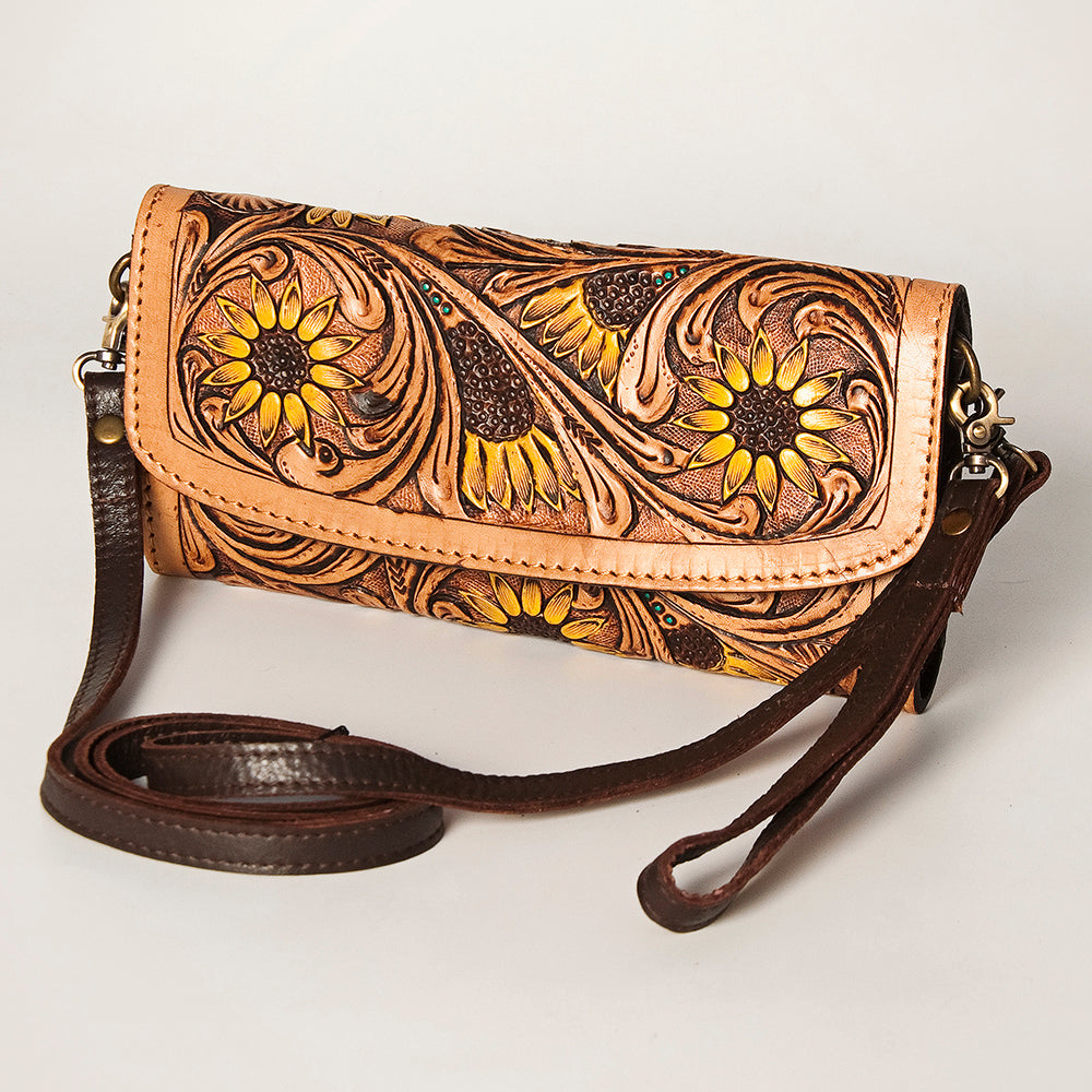 American Darling Wallet Hand Tooled Genuine Leather Western Women Bag | Handbag Purse Wristlet Travel Clutch
