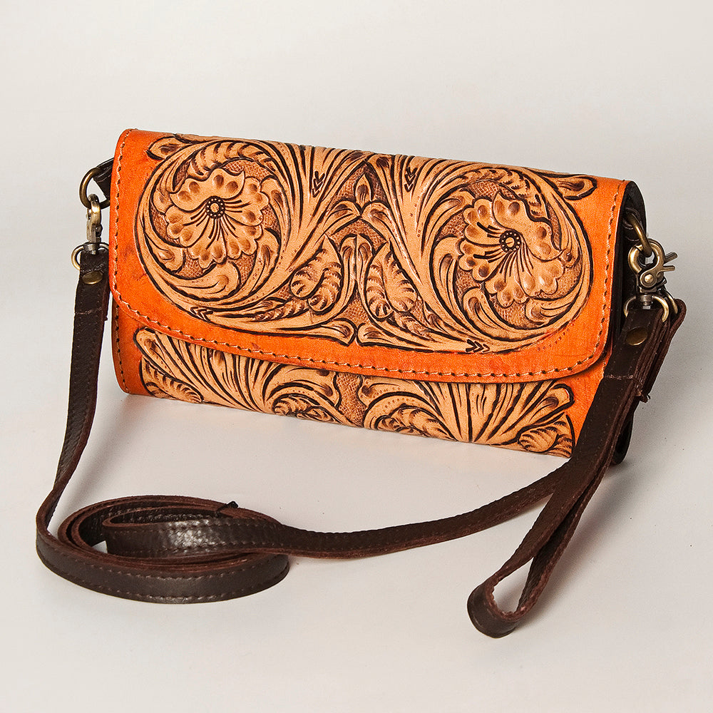 American Darling Wallet Hand Tooled Genuine Leather Western Women Bag | Handbag Purse Wristlet Travel Clutch