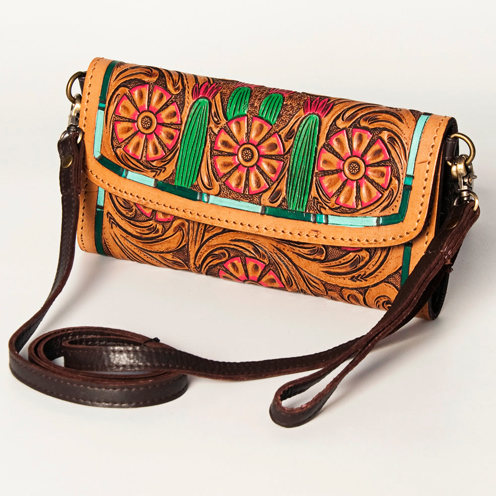 American Darling Wallet Hand Tooled Genuine Leather Western Women Bag | Handbag Purse Wristlet Travel Clutch