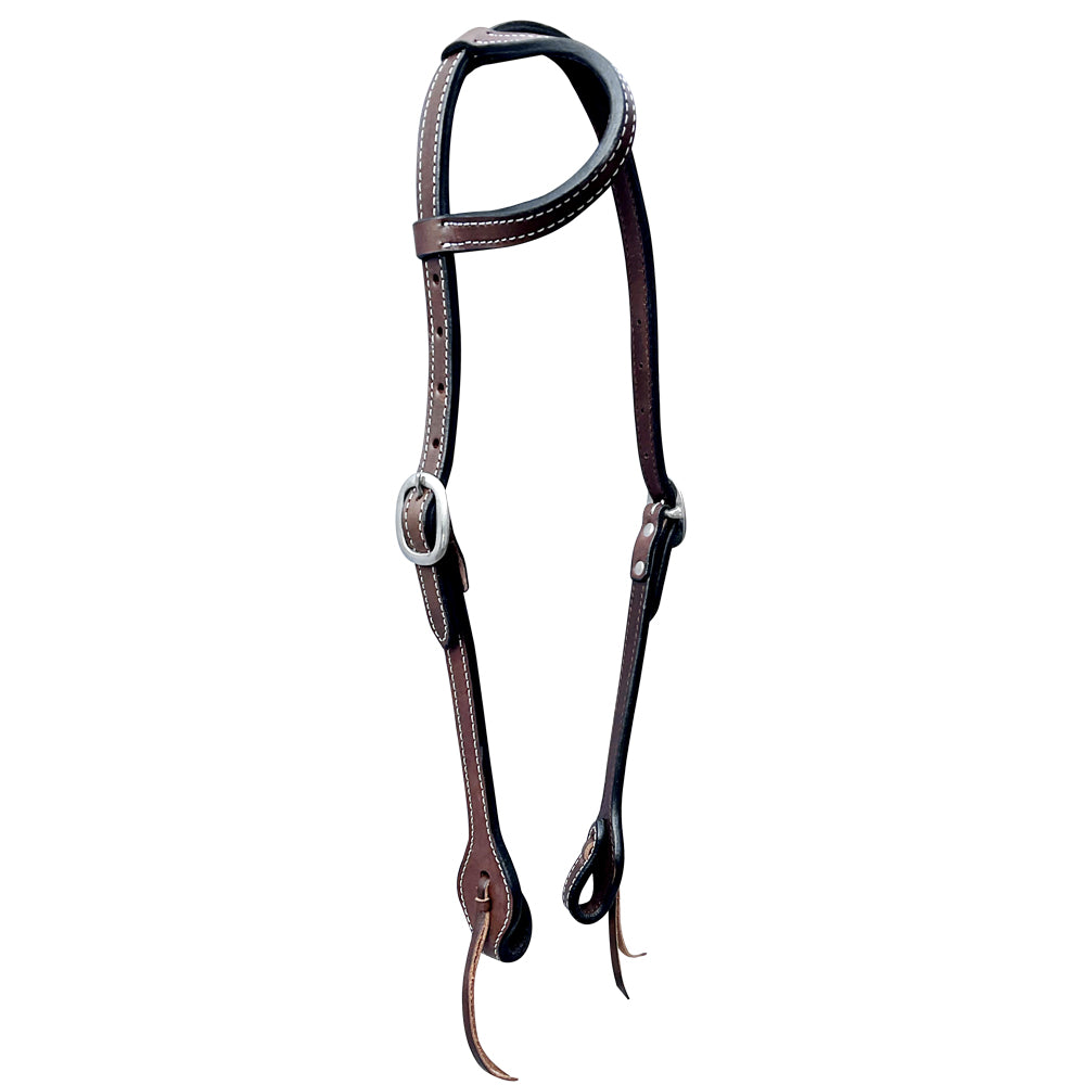 Bar H Equine American Leather Horse Saddle Tack One Ear Headstall | Breast Collar Browband Wither Strap Set BER270
