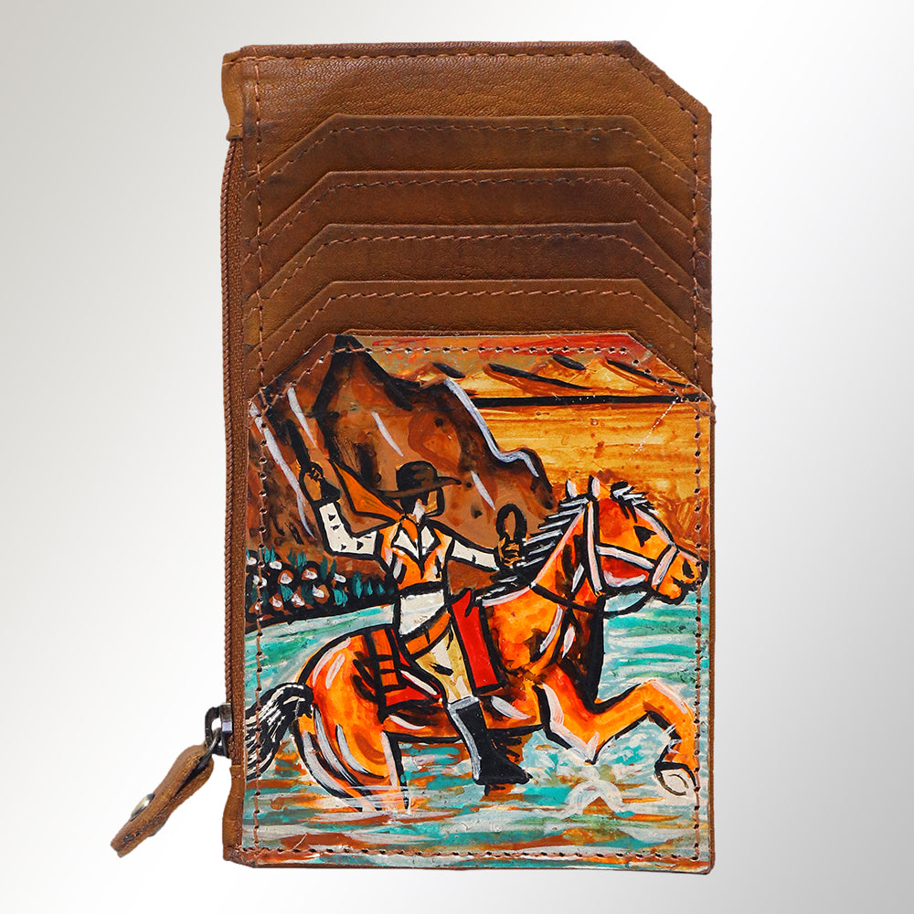 American Darling ADCCM101R28 Card-Holder Genuine Leather Women Bag Western Handbag Purse