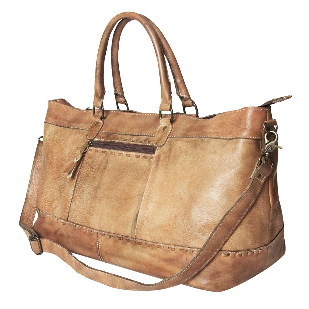 Never Mind Nmbg136A Duffel Vintage Handmade Genuine Cowhide Leather Women Bag Western Handbag Purse