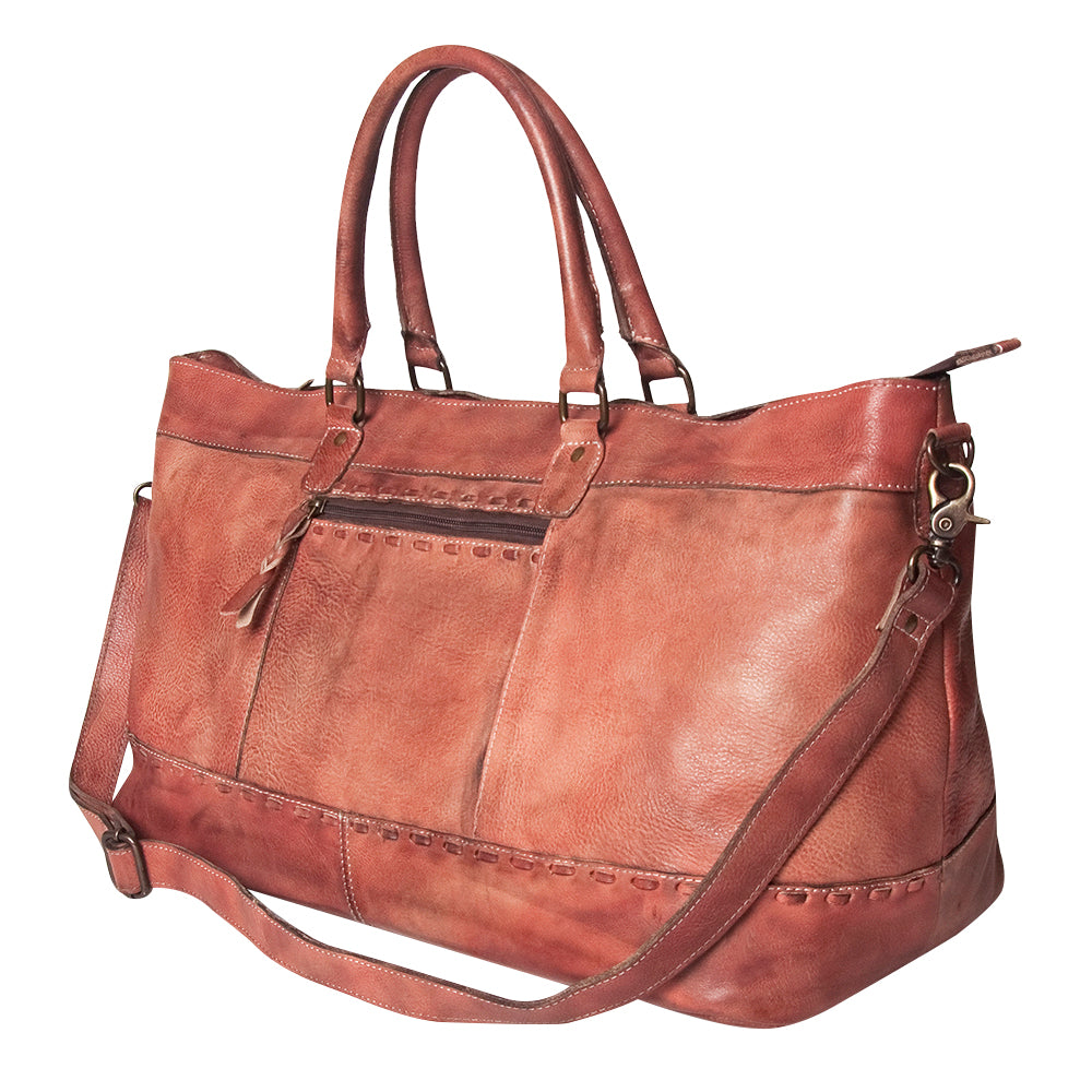 Never Mind Nmbg136A Duffel Vintage Handmade Genuine Cowhide Leather Women Bag Western Handbag Purse