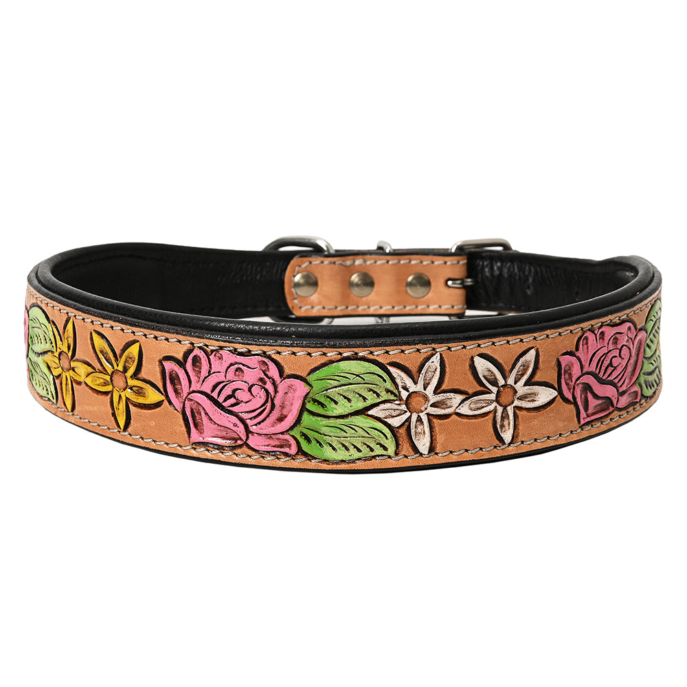 HILASON Western Genuine Leather Heavy Duty Hand Painted Dog Collar