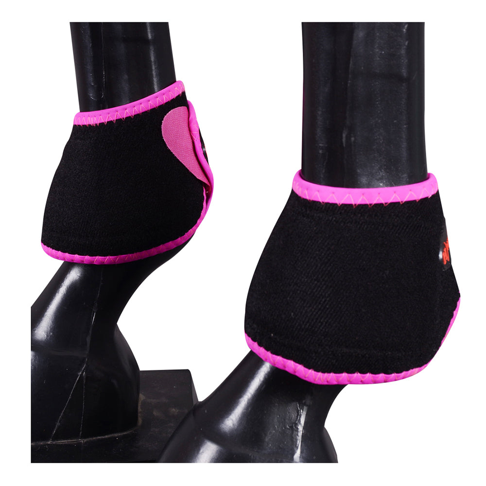HILASON Bell Boots for Horses No Turn Protection Comfort & Durability Quick Wrap Hook and Loop Jumping Sold in Pairs