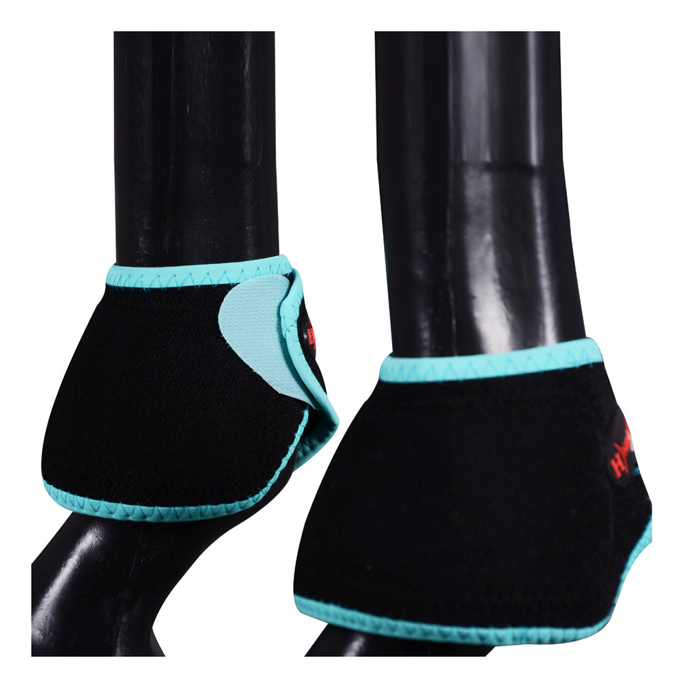 HILASON Bell Boots for Horses No Turn Protection Comfort & Durability Quick Wrap Hook and Loop Jumping Sold in Pairs