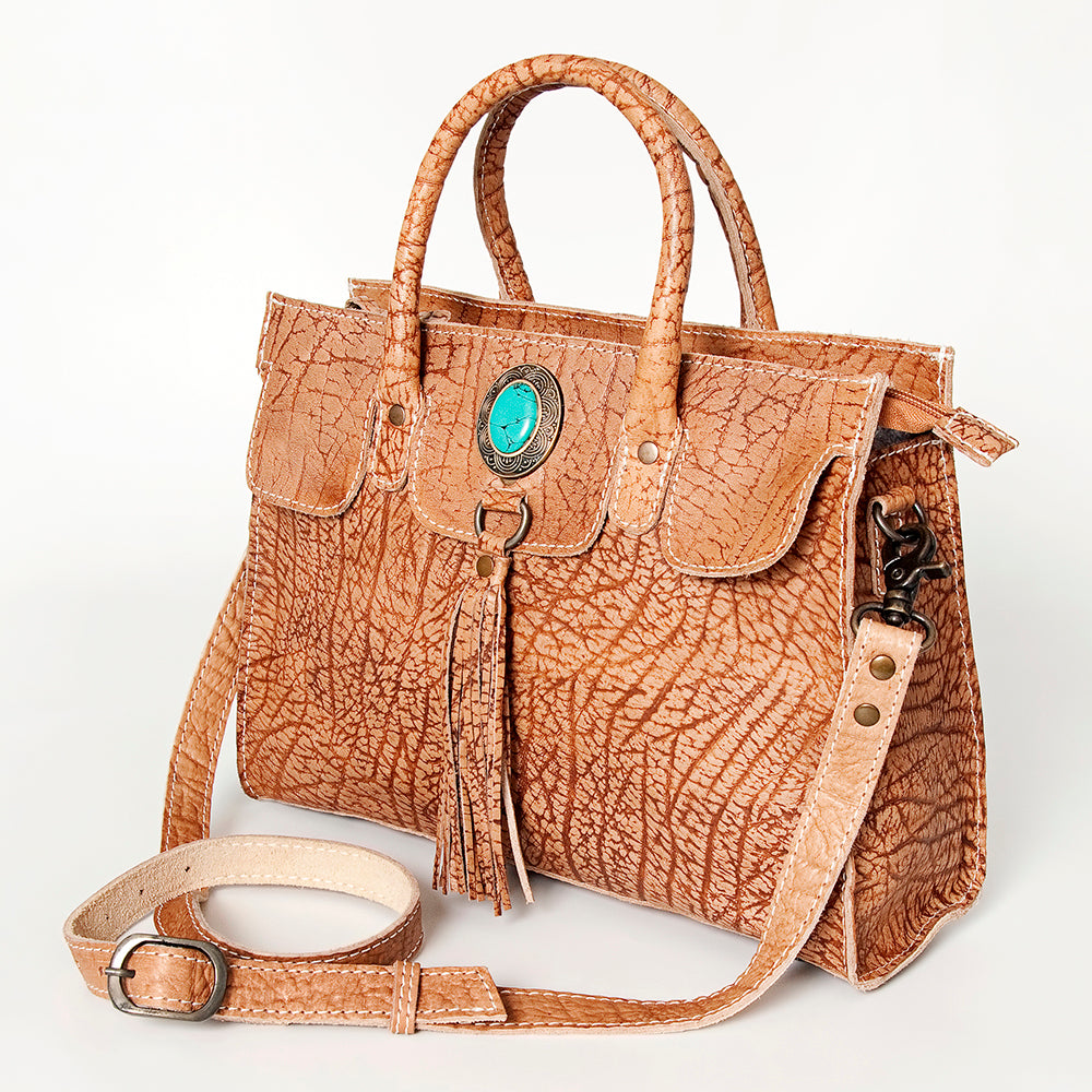 American Darling Tote Bag Western Genuine Leather Shoulder Purse with Tassels and YKK Zipper for Women