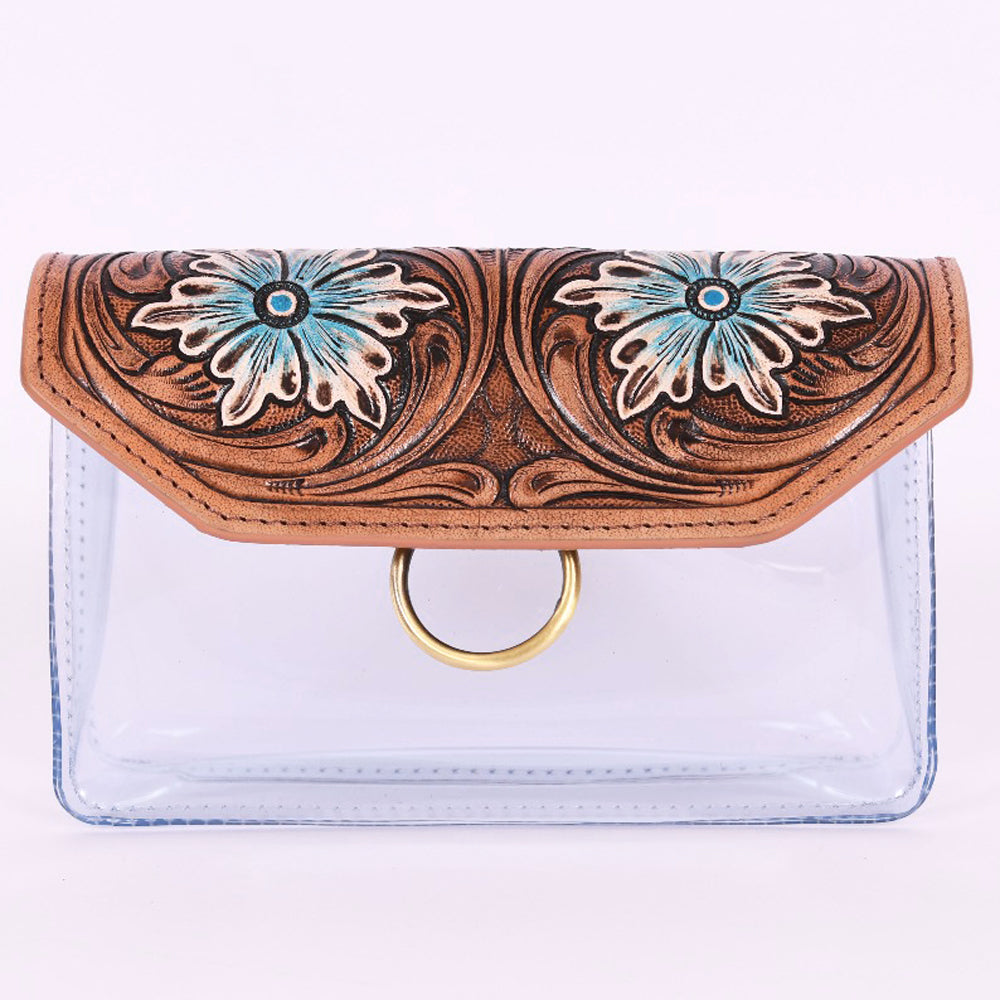 American Darling Clear Bag Hand Tooled Genuine Leather Western Women Handbag Purse | for Cute