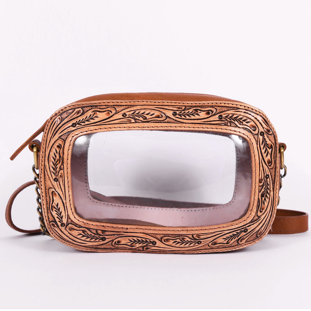 American Darling Clear Bag Hand Tooled Genuine Leather Western Women Handbag Purse | for Cute
