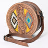 American Darling Canteen Bag Hand Tooled Hair on Genuine Leather Western Women | Handbag Purse Travel