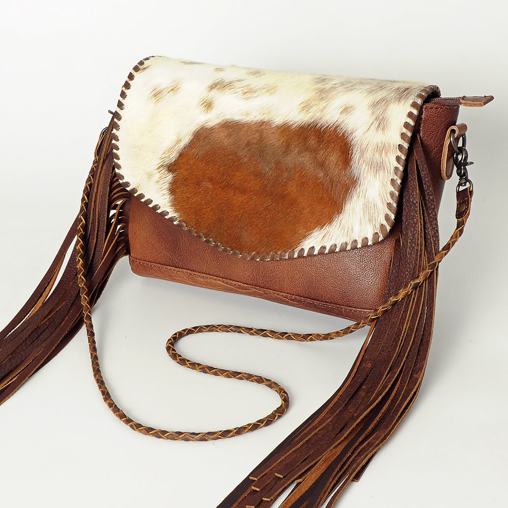 American Darling Crossbody Hair On Genuine Leather Crossbody Handle Strap Bag | for Wallet Purse Clutch