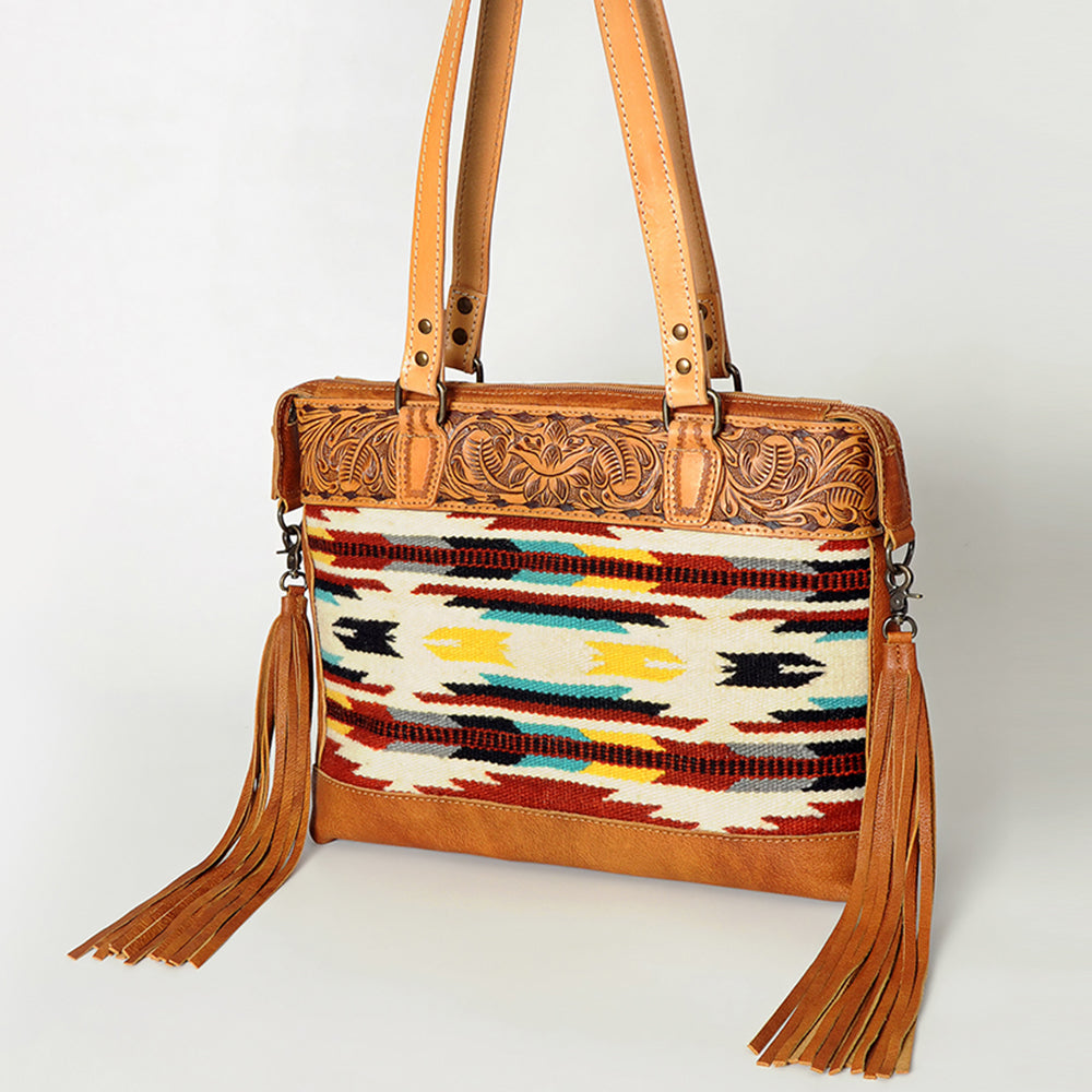 American Darling Tote Hand Tooled Saddle Blanket Genuine Leather Western Women Bag Handbag Purse | Travel Bags College Casual