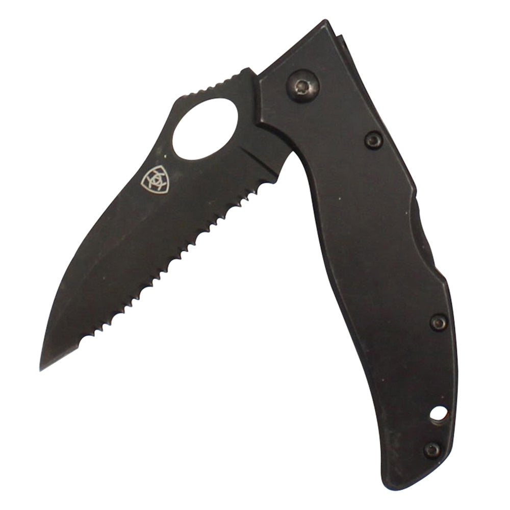 Ariat Serrated Edge Black Folding Knife