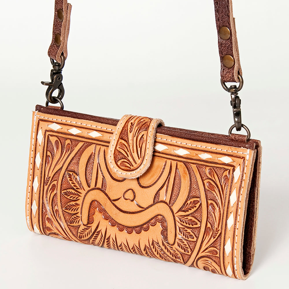 American Darling Small Crossbody Hand Tooled Genuine Leather Western Women Bag Handbag Purse