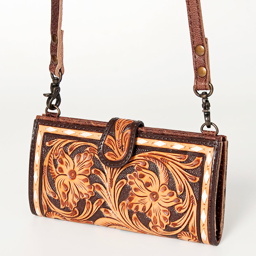 American Darling Small Crossbody Hand Tooled Genuine Leather Western Women Bag Handbag Purse
