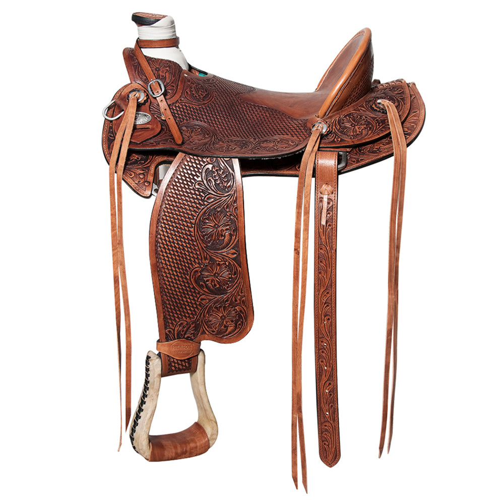 HILASON Western Horse Wade Saddle American Leather Trail Barrel Racing Antique Brown | Hand Tooled