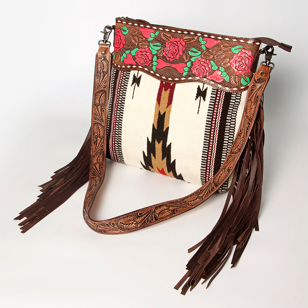 American Darling Signature Crossbody Hand Tooled Saddle Blanket Genuine Leather Western Women Bag Handbag Purse | for Cute
