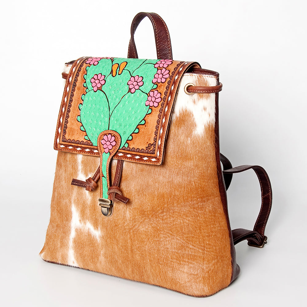American Darling Backpack Hand Tooled Hair on Genuine Leather Western Women Bag | for Laptop School Purse Travel