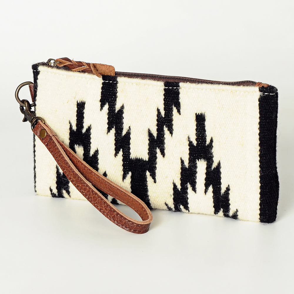 American Darling Wristlet Hair -On Saddle blanket Genuine Leather Western Women Bag | Handbag Purse Travel Clutch