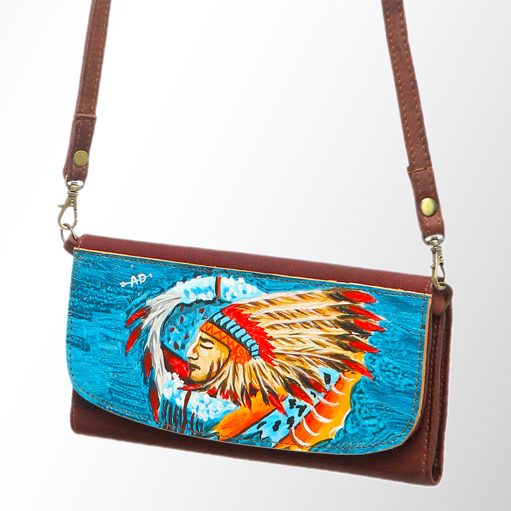 American Darling Wallet Hair on Full Grain Genuine Leather Western Women Bag | Handbag Purse Travel Clutch