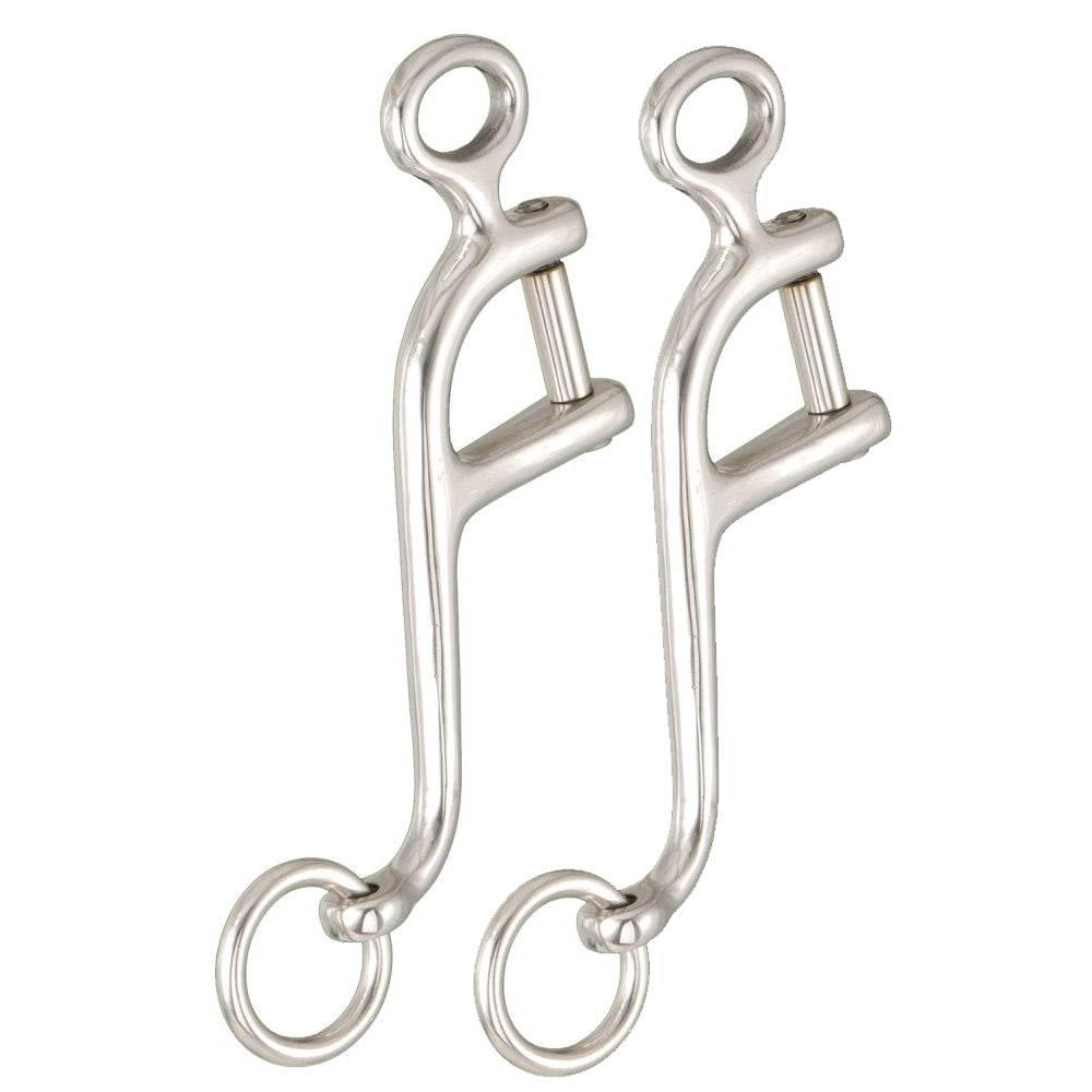 6" Hilason Walking Horse Bit Stainless Steel Interchangeable Cheeks Pair