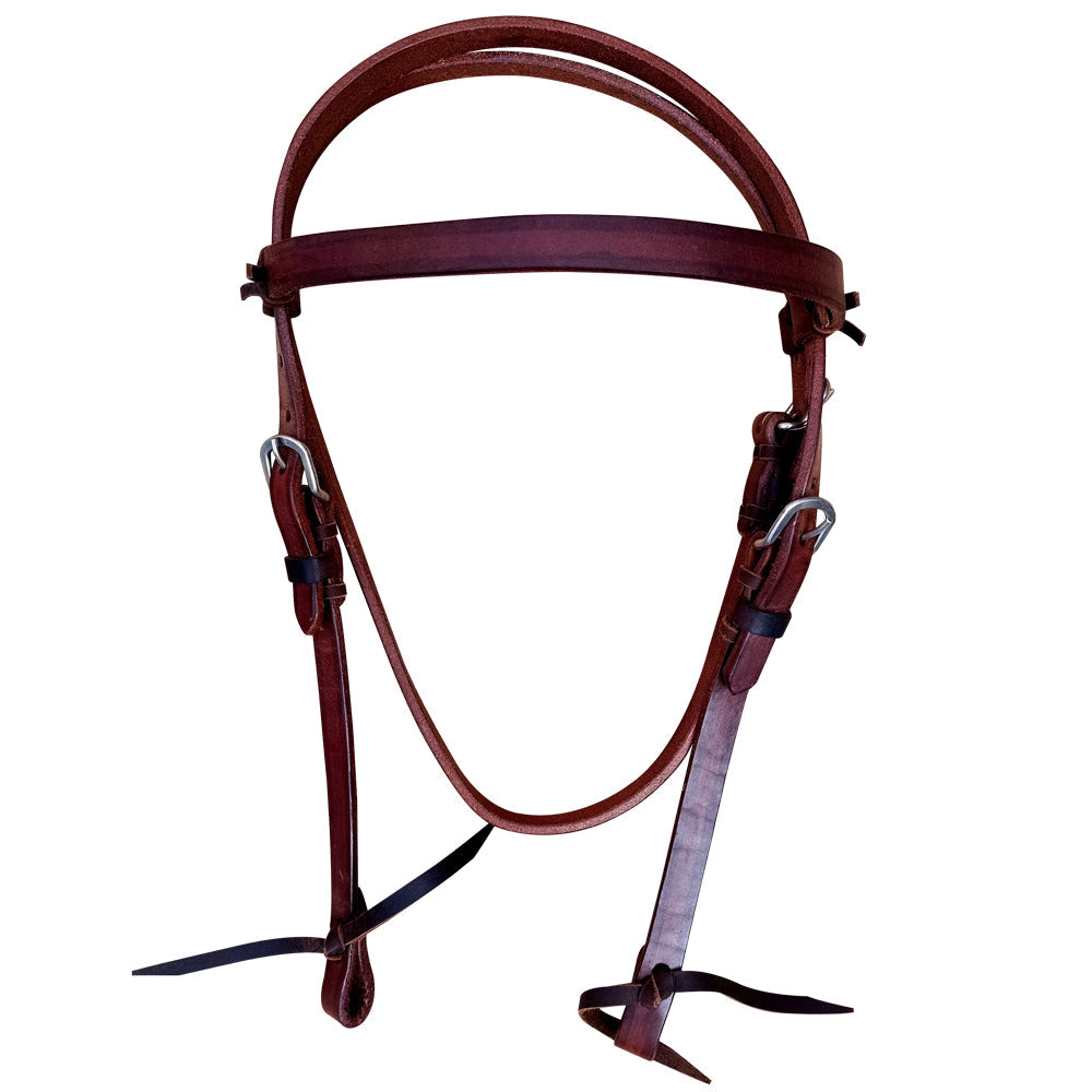 Western Leather Horse Headstall Comfytack Brown