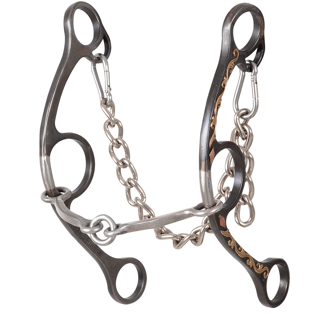 Classic Equine Horse Barrel Bit Long Shank Twisted Wire Stainless Snaffle