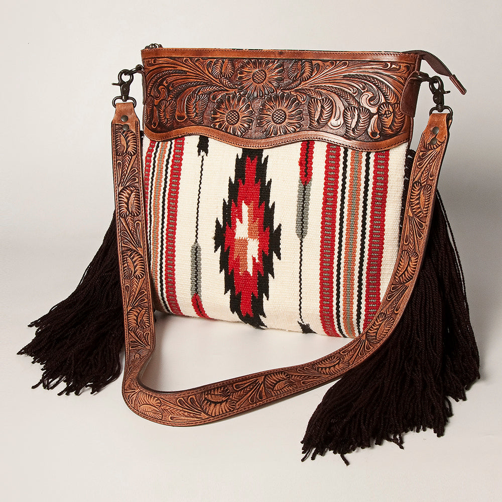 American Darling Small Crossbody Hand Tooled Saddle Blanket Genuine Leather Women Bag Western Handbag Purse
