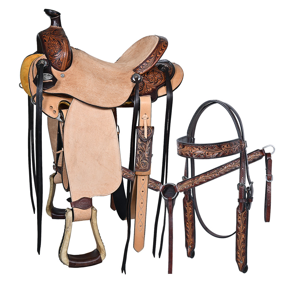 Western Horse Saddle Leather Ranch Roping Cowboy Hilason