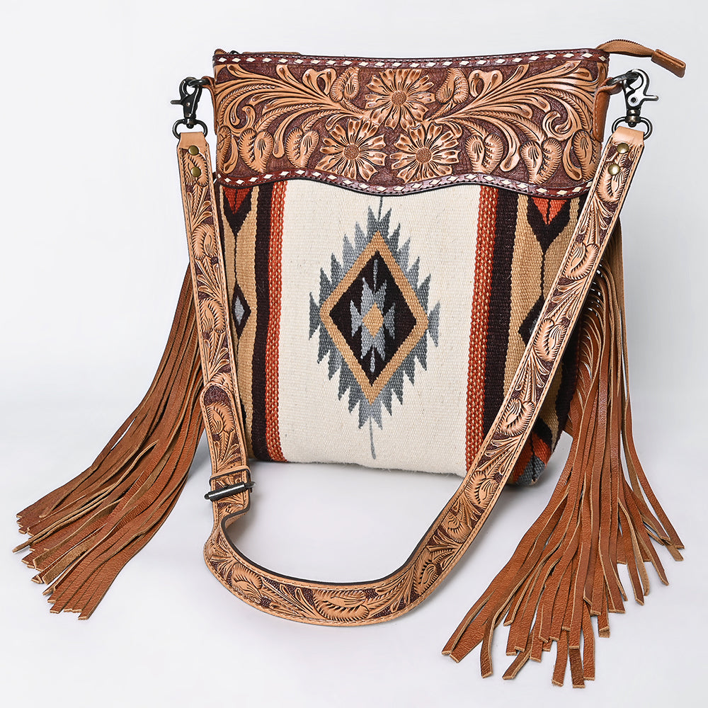 American Darling Cross Body Hand Tooled Saddle Blanket Genuine Leather Western Women Bag Handbag Purse | Crossbody for Cute