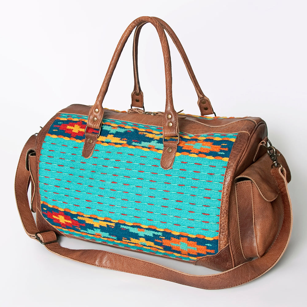 American Darling Duffel Saddle Blanket Genuine Leather Women Bag Western Handbag Purse|