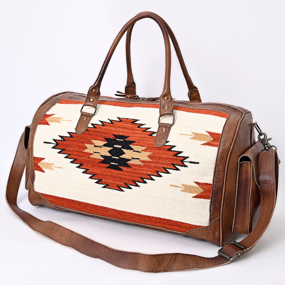 American Darling Duffel Saddle Blanket Genuine Leather Women Bag Western Handbag Purse|