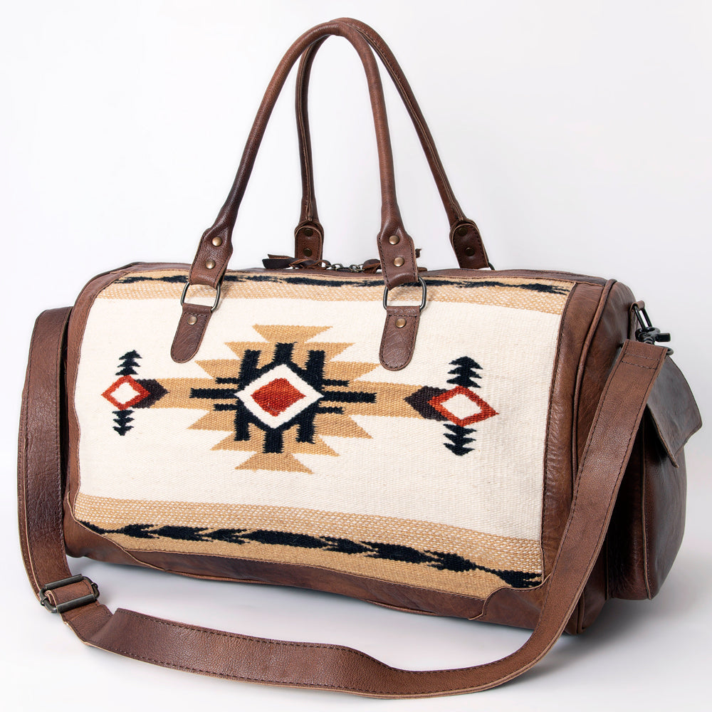 American Darling Duffel Saddle Blanket Genuine Leather Women Bag Western Handbag Purse|