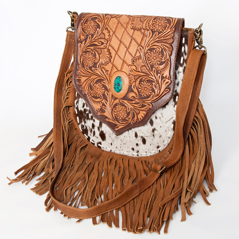 American Darling Large Crossbody Hand Tooled Genuine Leather Western Women Bag Handbag Purse | for Cute
