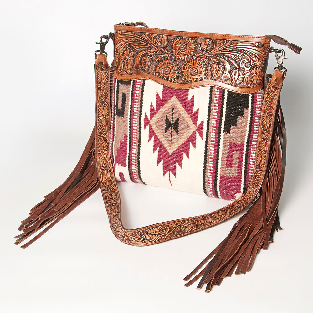 American Darling Signature Crossbody Hand Tooled Saddle Blanket Genuine Leather women bag western handbag purse