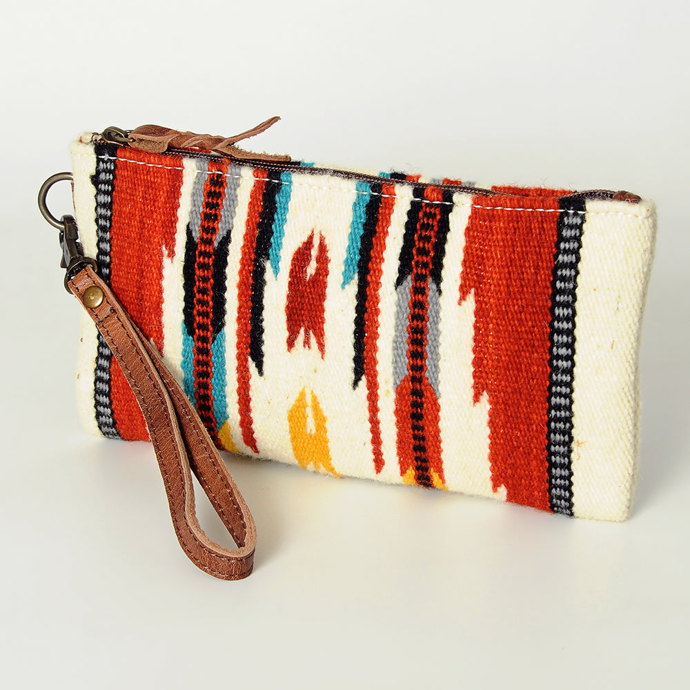 American Darling Wristlet Hair -On Saddle blanket Genuine Leather Western Women Bag | Handbag Purse Travel Clutch