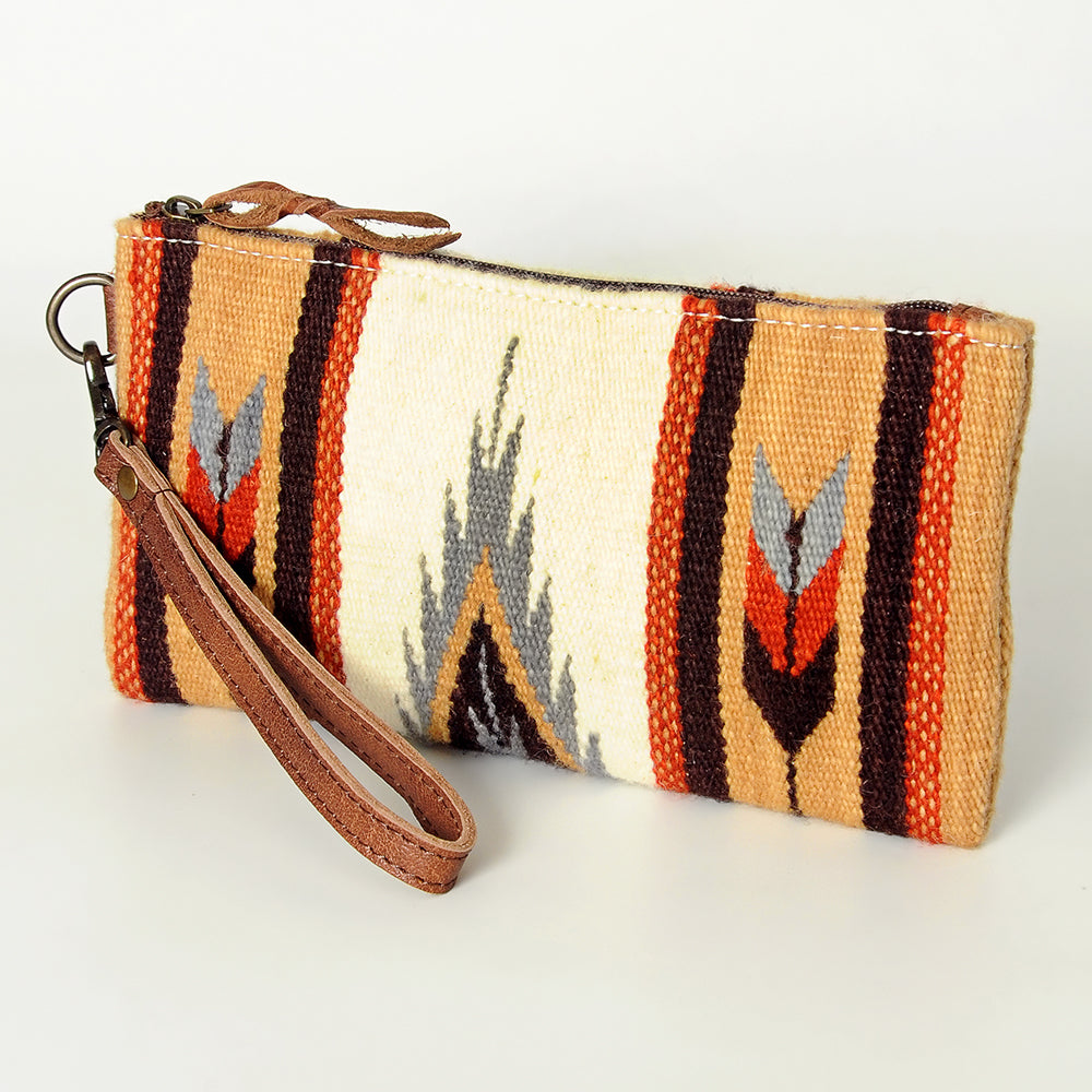 American Darling Wristlet Hair -On Saddle blanket Genuine Leather Western Women Bag | Handbag Purse Travel Clutch