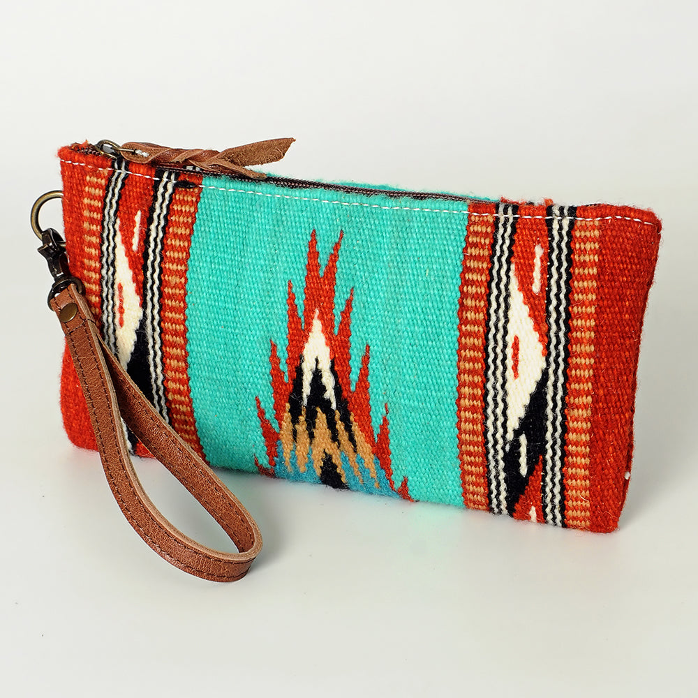 American Darling Wristlet Hair -On Saddle blanket Genuine Leather Western Women Bag | Handbag Purse Travel Clutch