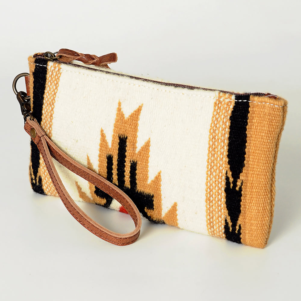 American Darling Wristlet Hair -On Saddle blanket Genuine Leather Western Women Bag | Handbag Purse Travel Clutch