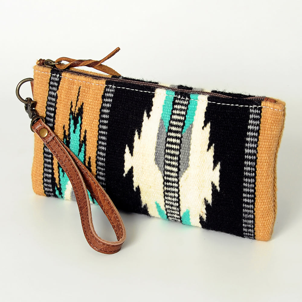 American Darling Wristlet Hair -On Saddle blanket Genuine Leather Western Women Bag | Handbag Purse Travel Clutch