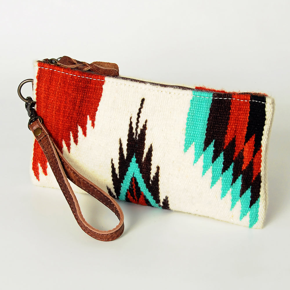 American Darling Wristlet Hair -On Saddle blanket Genuine Leather Western Women Bag | Handbag Purse Travel Clutch