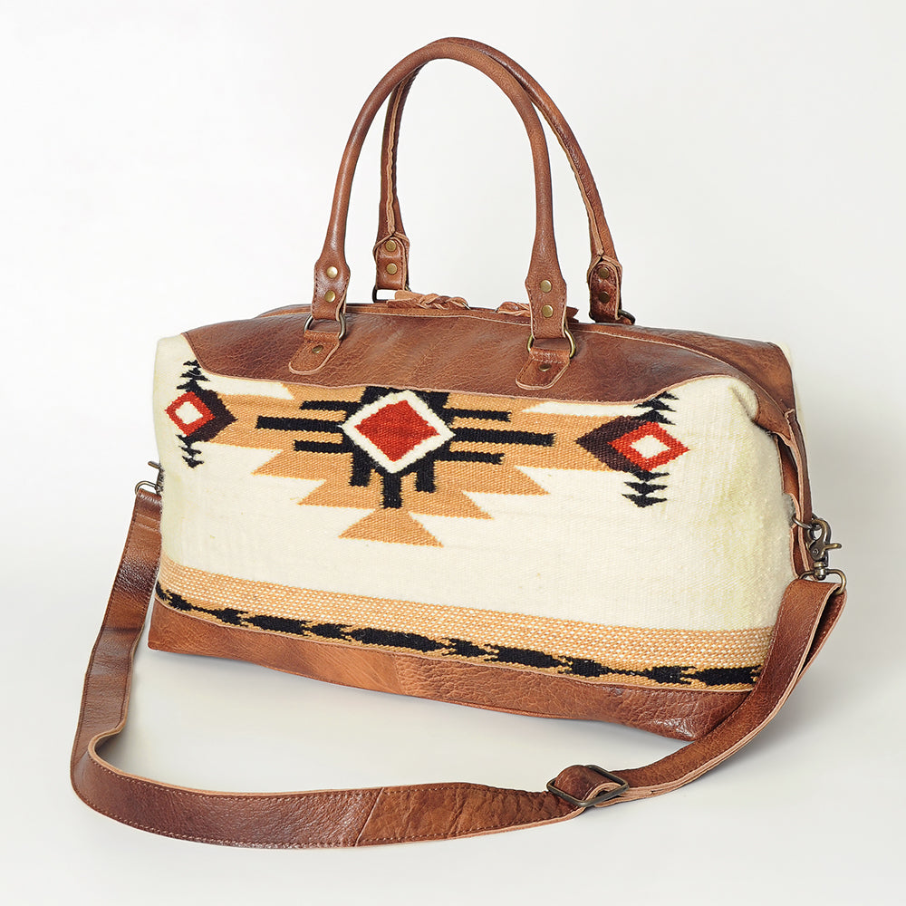 American Darling Duffel Saddle Blanket Genuine Leather Western Women Bag | Handbag Duffle Weekend
